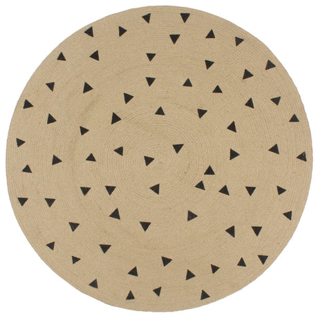 Viaxl tapis fait à la main avec un triangle imprimer 150 cm jute