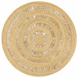 Viaxl tapis à la main 120 cm Jute tressée