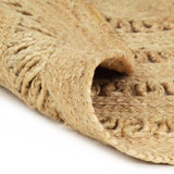 Vidaxl tapis à la main 150 cm jute tressée