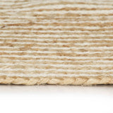 Viaxl tapis fait à la main avec design en spirale 90 cm de jute blanc