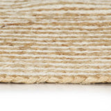 Viaxl tapis fait à la main avec design en spirale 150 cm de jute blanc