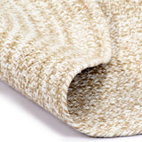 Vidaxl tapis fait à la main 90 cm jute blanc et naturel