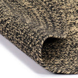 Vidaxl tapis fait à la main 120 cm de jute noire et naturel