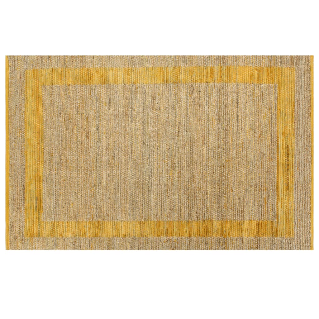 Alfombra Vidaxl hecha a mano 160x230 cm de yute amarillo