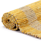 Vidaxl tapis fait à la main 160x230 cm jaune