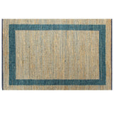Vidaxl tapis fait à la main 120x180 cm de jute bleu