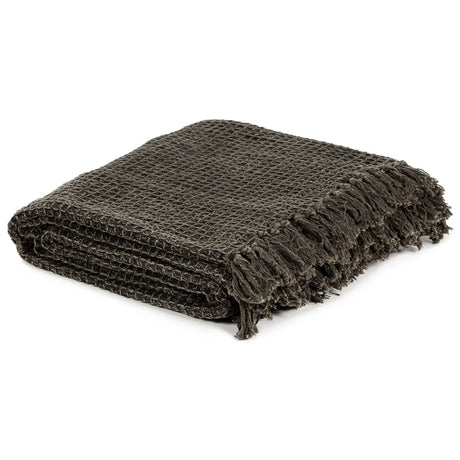 Vidaxx plaid 160x210 cm coton anthracite et marron