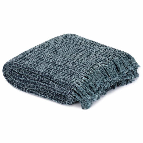 Vidaxl Plaid 125x150 cm Coton Indigo-Blue