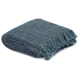 VidaXL plaid 220x250 cm coton bleu indigo