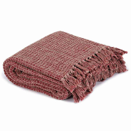 VidaXL plaid 220x250 cm coton rouge vin