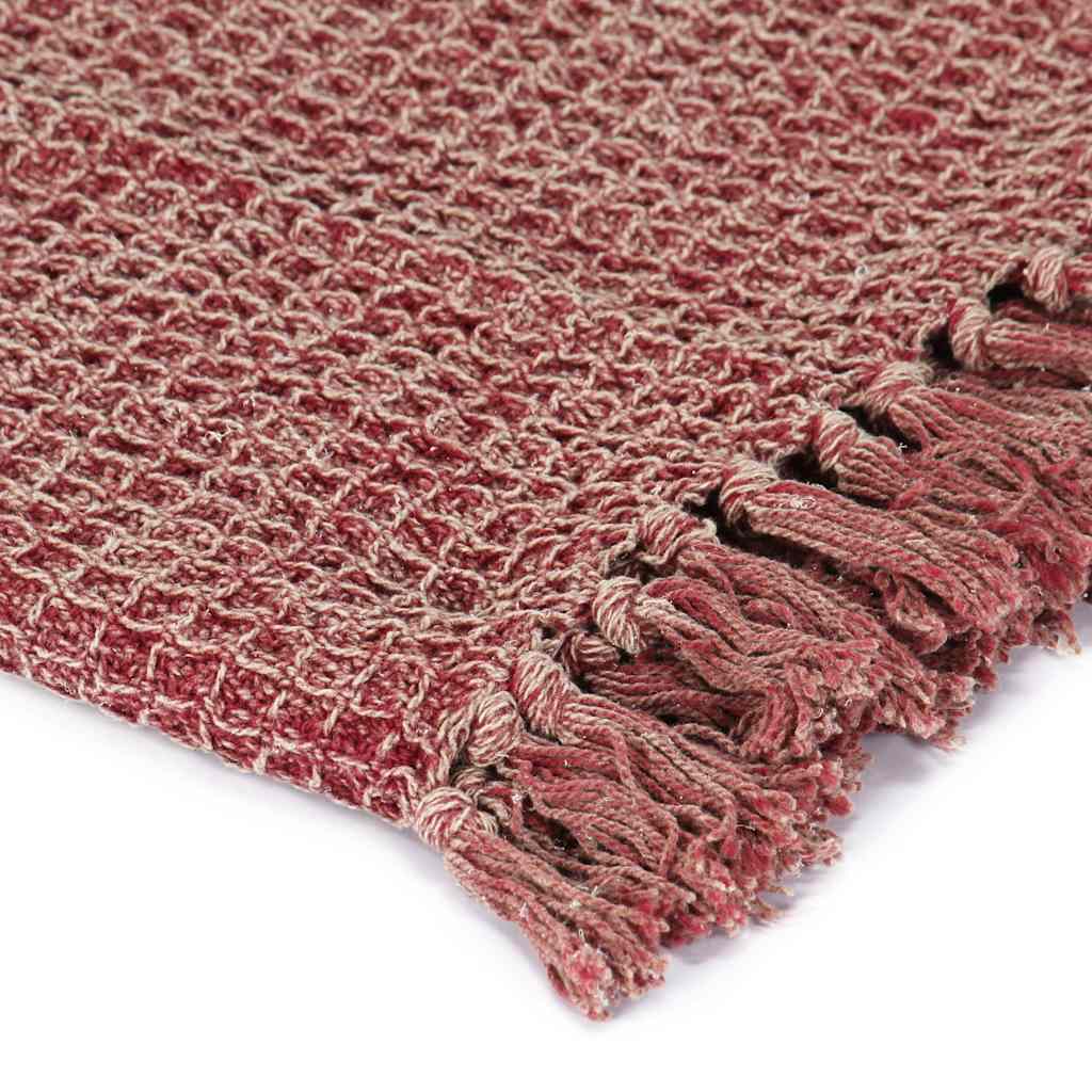 VidaXL plaid 220x250 cm coton rouge vin