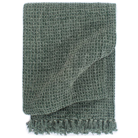 VidaXL plaid 125x150 cm coton vert foncé