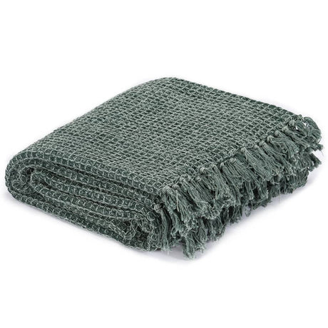 VidaXL plaid 125x150 cm coton vert foncé