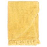 Vidaxx plaid 125x150 cm coton jaune moutarde