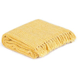 Vidaxx plaid 125x150 cm coton jaune moutarde