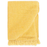 VidaXL plaid 220x250 cm coton jaune moutarde