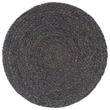 Vidaxl Placemats 4 Sts environ 38 cm de jute gris foncé