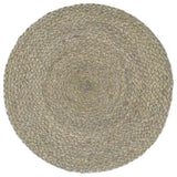 Vidaxl Placemats 4 Sts Round 38 cm Jute Grey