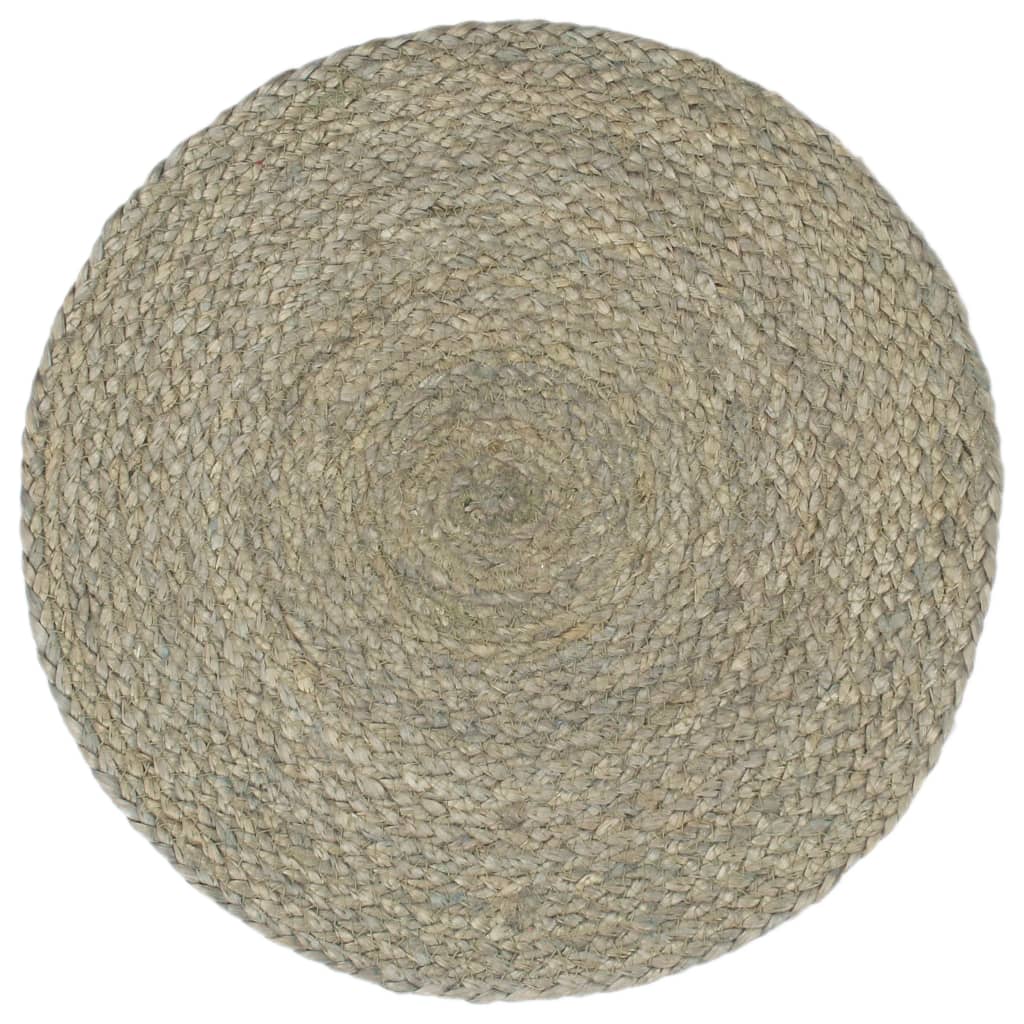 Vidaxx sets de table 6 pcs ronds 38 cm jute uni gris