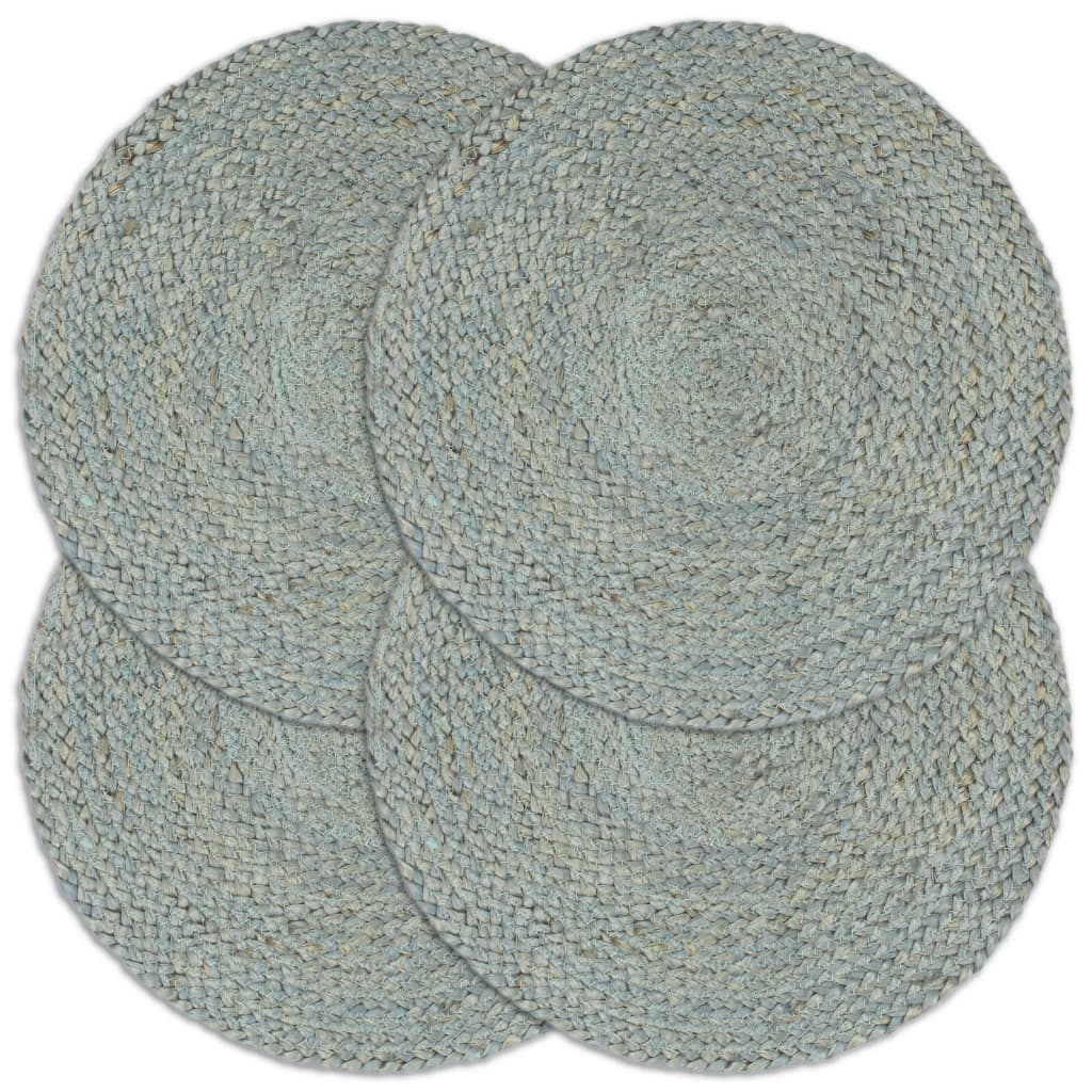 Vidaxl Placemats 4 sts around 38 cm Jute olive green