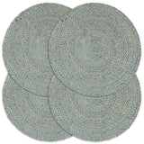 Vidaxl Placemats 4 Sts environ 38 cm de jute d'olive vert