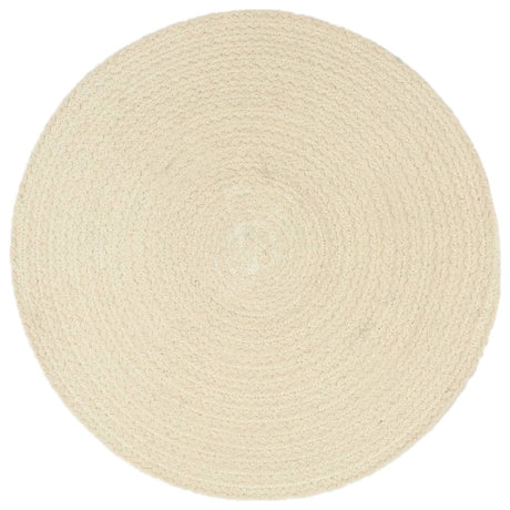 VidaXL sets de table 4 pcs rond 38 cm coton naturel