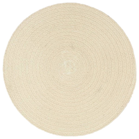 VidaXL sets de table 6 pcs rond 38 cm coton naturel