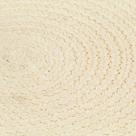 VidaXL sets de table 6 pcs rond 38 cm coton naturel