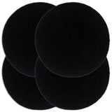 VidaXL sets de table 4 pcs rond 38 cm coton uni noir