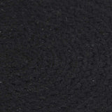 VidaXL sets de table 4 pcs rond 38 cm coton uni noir