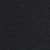 VidaXL sets de table 6 pcs rond 38 cm coton uni noir