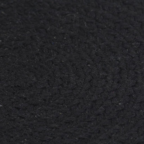 VidaXL sets de table 6 pcs rond 38 cm coton uni noir
