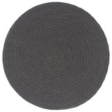 Vidaxl Placemats 4 sts Round 38 cm cotton plain dark gray