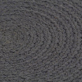 Vidaxl Placemats 6 Sts Round 38 cm Coton Gris foncé