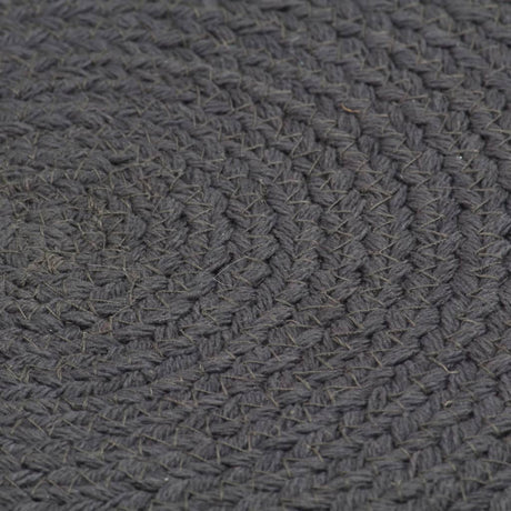 Vidaxl Placemats 6 Sts Round 38 cm Coton Gris foncé
