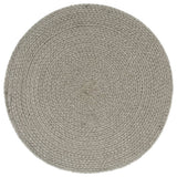 Vidaxl Placemats 4 Sts Round 38 cm Coton Grey