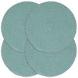 VidaXL sets de table 4 pcs rond 38 cm coton uni vert