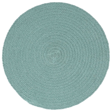 VidaXL sets de table 4 pcs rond 38 cm coton uni vert