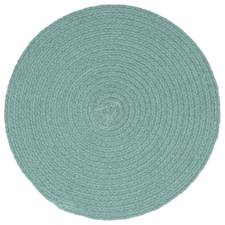 VidaXL sets de table 4 pcs rond 38 cm coton uni vert