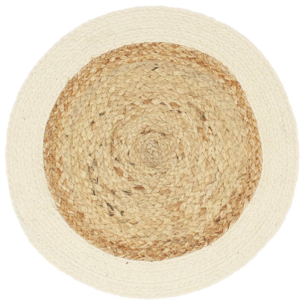 Vidaxl Placemats 4 sts around 38 cm jute and cotton of course