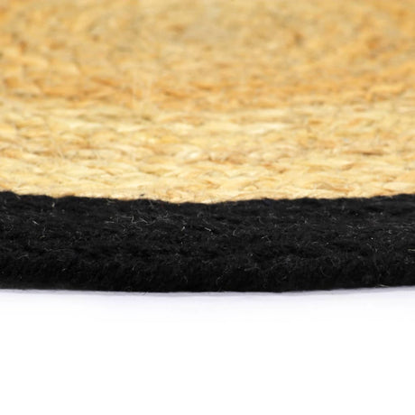 Vidaxl Placemats 4 ST 38 cm Jute et Coton Natural and Black