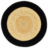 Vidaxl Placemats 6 ST 38 cm Jute et Coton bien sûr et noir