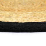 Vidaxl Placemats 6 ST 38 cm Jute et Coton bien sûr et noir