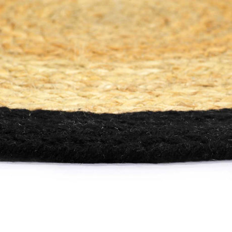 Vidaxl Placemats 6 ST 38 cm Jute et Coton bien sûr et noir