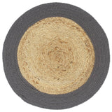 Vidaxl Placemats 6 ST 38 cm Jute et Coton bien sûr et anthracite