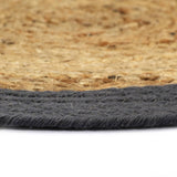 Vidaxl Placemats 6 ST 38 cm Jute et Coton bien sûr et anthracite