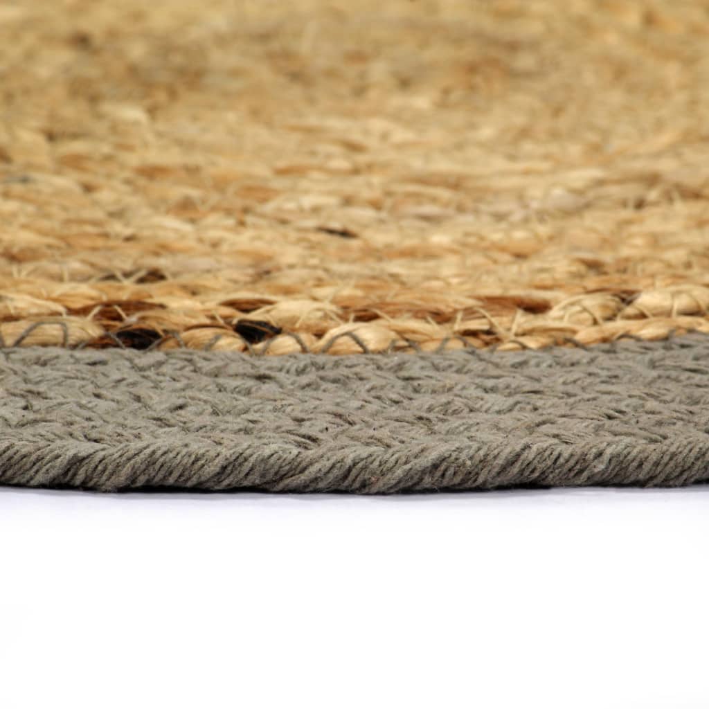 Vidaxx sets de table 6 pcs 38 cm jute et coton naturel et gris