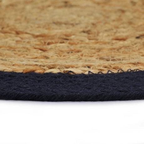 Vidaxx sets de table 6 pcs 38 cm jute et coton naturel et bleu marine
