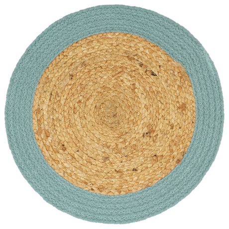 Vidaxx sets de table 6 pcs 38 cm jute et coton naturel et vert