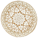 Vidaxl Placemats 4 Sts Round 38 cm Jute blanc
